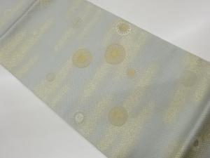 ヱ霞に菊模様織出し袋帯